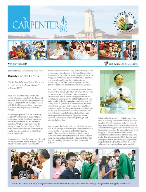 The Carpenter Newsletter 20th Edition, Oct 2015